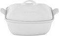 Le Creuset Heritage Stoneware Deep Baker with Lid, 4.5 qt., White