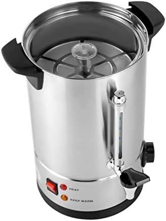 120-Cup Commercial Coffee Urn - 15L Percolator with Adjustable Temperature Control, Perfect for Coffee, Tea, & Hot Chocolate - High-Capacity Hot Water Dispenser for Events