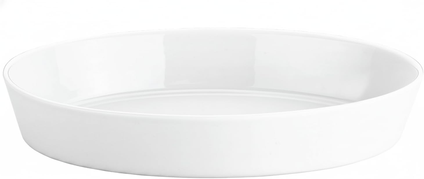 Pillivuyt Porcelain 3-1/2-Quart, 14-1/2-by-10-1/2-by-2-1/8-Inch Deep Oval Baker