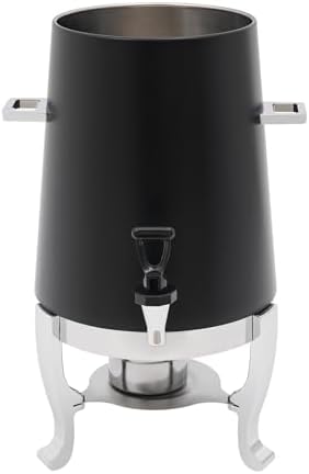 Coffee Urn with Fuel Holder, 3.5 Gallon/13L Stainless Steel Beverage Dispensers for Coffee Tea Hot Water, Hot Drink Dispenser with Stand, Chafer Urn with Spigot for Parties Catering (Red)
