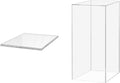 Clear Acrylic Box Pedestal 12' x 12' x 40' with Base Tall Pillar Flower Tower Hollow POP Display Plexiglass 5 Sided Merchandise Show Case by Marketing Holders