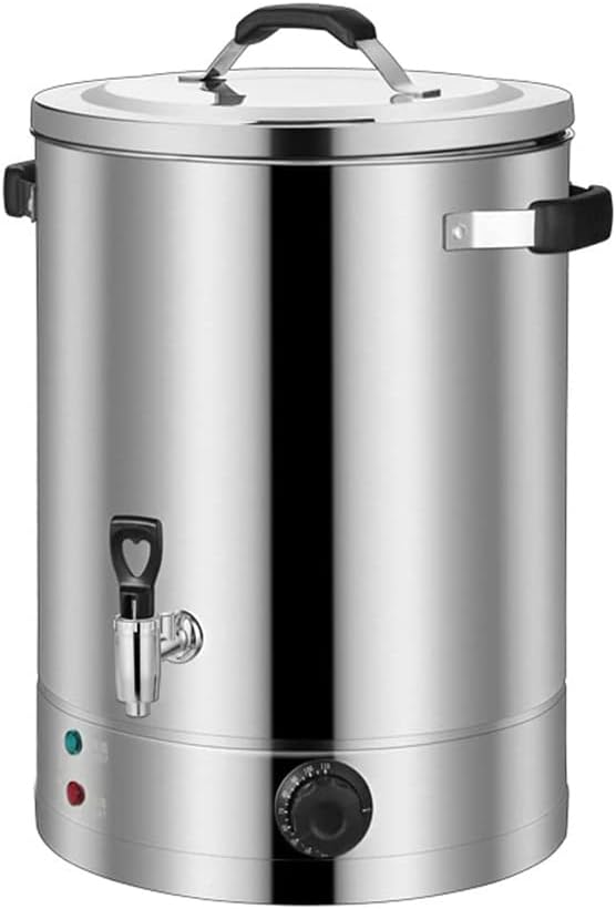 Stainless Steel Catering Urn 30-60L, High-Efficiency Hot Water Boiler for Home Parties, Ideal for Milk Tea & Beverages, Durable Commercial Hot Water Dispenser