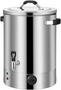 Stainless Steel Catering Urn 30-60L, High-Efficiency Hot Water Boiler for Home Parties, Ideal for Milk Tea & Beverages, Durable Commercial Hot Water Dispenser