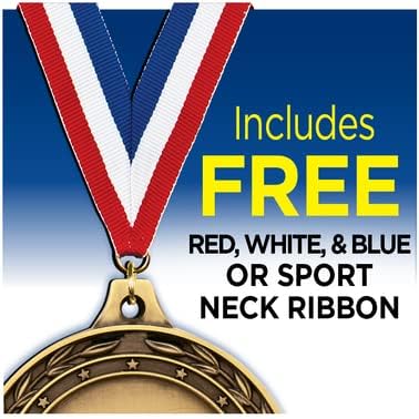2.75' 1st Place Basketball Shadow Medal Award, Gold Trophy Medal