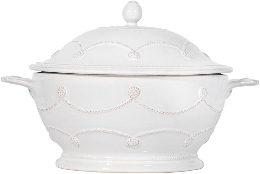 Juliska Berry & Thread Casserole with Lid - Whitewash
