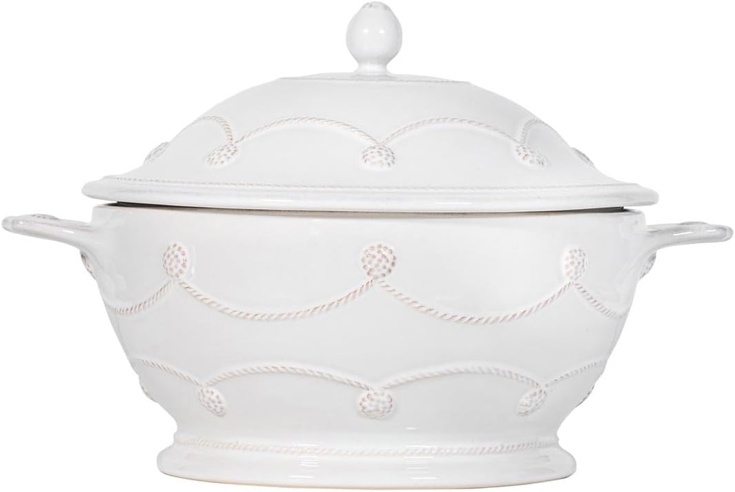 Juliska Berry & Thread Casserole with Lid - Whitewash