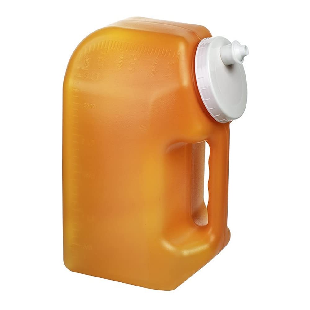 Simport Urisafe B350-4L HDPE 24 Hr Urine Collection Container with Polypropylene Cap, 4L Volume (Case of 30)