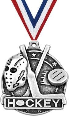 Crown Awards Hockey Medals - 2' Second Place Hockey Award Medals