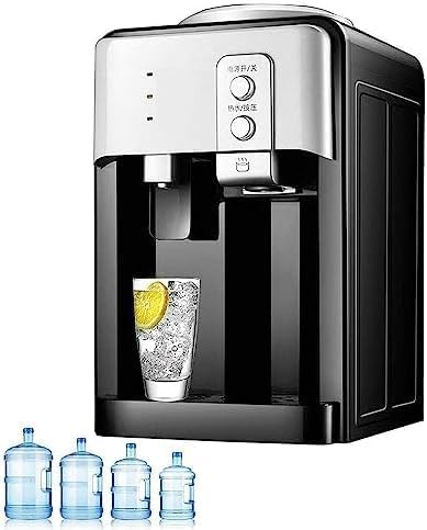 Electric Water Dispenser, Desktop Water Dispenser Cold Hot Ice Water Cooler Heater Drinking Fountain for Home Office Hotel Coffee Tea Bar, Simple Operation
