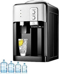 Electric Water Dispenser, Desktop Water Dispenser Cold Hot Ice Water Cooler Heater Drinking Fountain for Home Office Hotel Coffee Tea Bar, Simple Operation