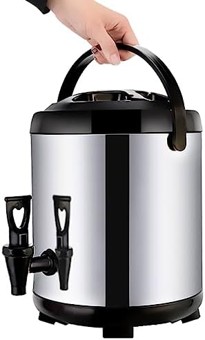 Stainless Steel Catering Urn Hot Water Dispenser with Faucet Insulated Beverage Bucket for Coffee Tea Milk Parties Events and Catering Needs