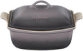 Le Creuset Heritage Stoneware Deep Baker with Lid, 4.5 qt., Oyster