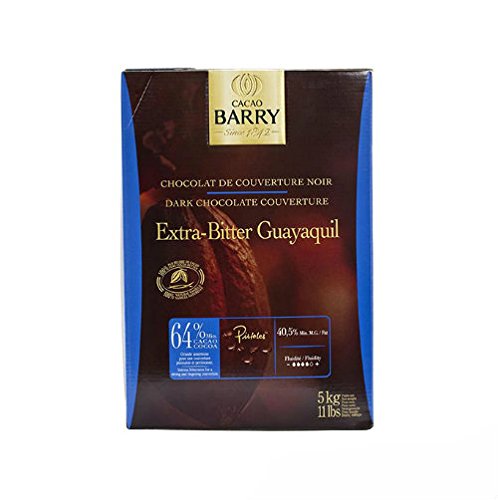 Cocoa Barry Chocolate Couverture Guayaquil 64% Cocoa 40.55% fat content - 11Lbs
