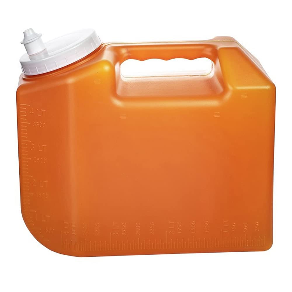 Simport Urisafe B350-4L HDPE 24 Hr Urine Collection Container with Polypropylene Cap, 4L Volume (Case of 30)