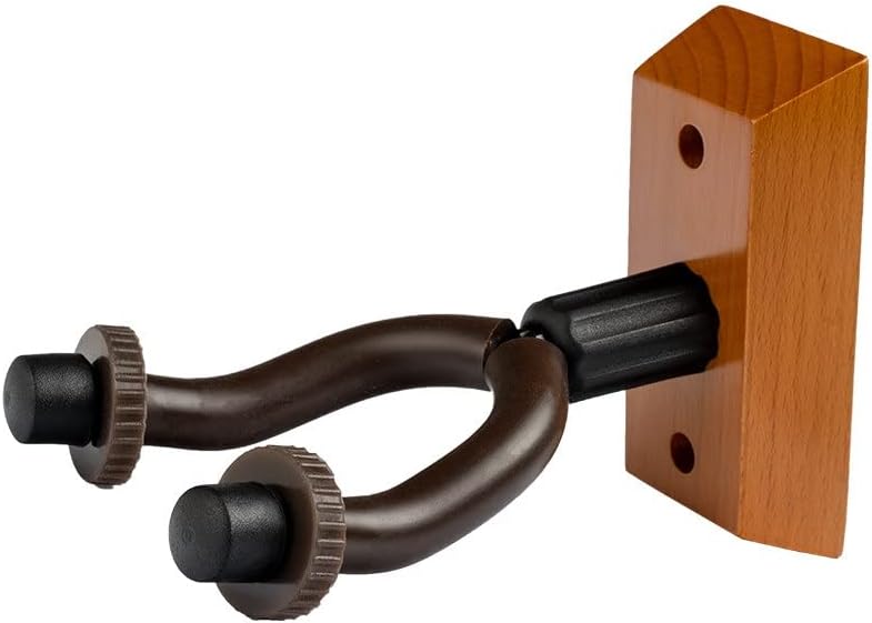 Guitar Hanger Hook Holder Stable And Wood Base Steel Hook Adjustable Wall Mount For Guitar Ukulele