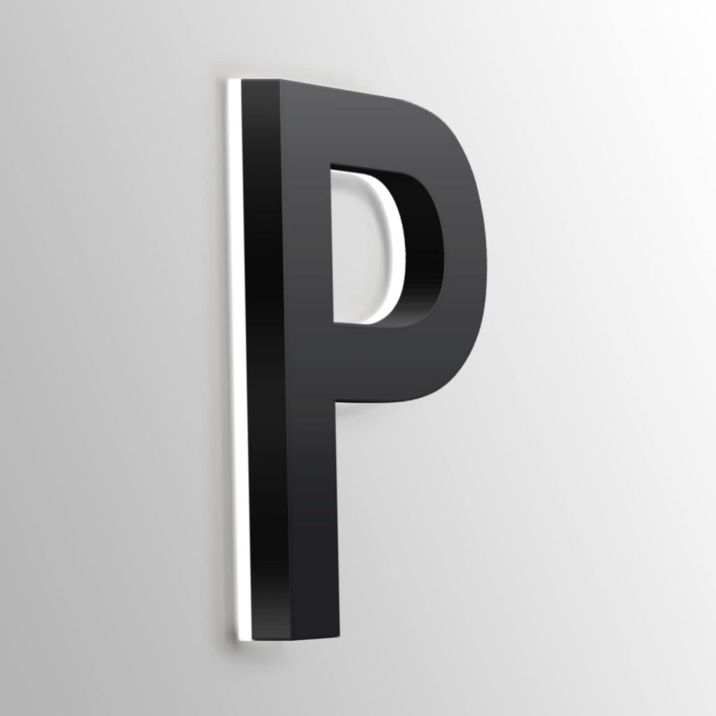 Address Numbers LED, Backlit Floatig LED House Numbers, Black, Stainless Steel Light Up LED House Numbers For Outdoor, Illuminated Address Signs, White Light,20 Inch,6