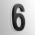 LED House Number, Backlit LED Address Numbers For Home, Stainless Steel Black Light Up House Numbers For Outside, Yard, Street, White Light,18 Inch,6