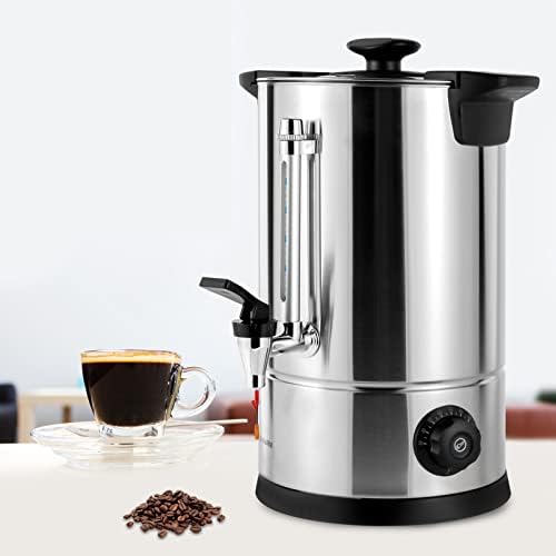 120-Cup Commercial Coffee Urn - 15L Percolator with Adjustable Temperature Control, Perfect for Coffee, Tea, Hot Chocolate, & Party Events - High-Capacity Hot Water Dispenser