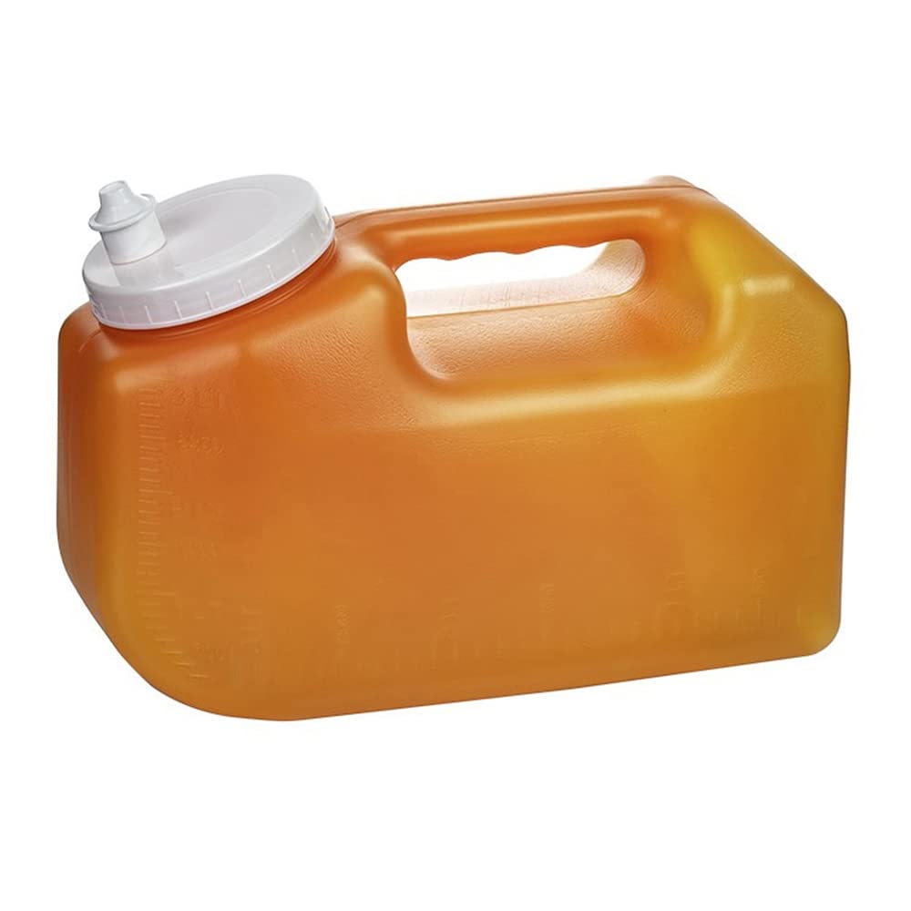 Simport Urisafe B350-4L HDPE 24 Hr Urine Collection Container with Polypropylene Cap, 4L Volume (Case of 30)