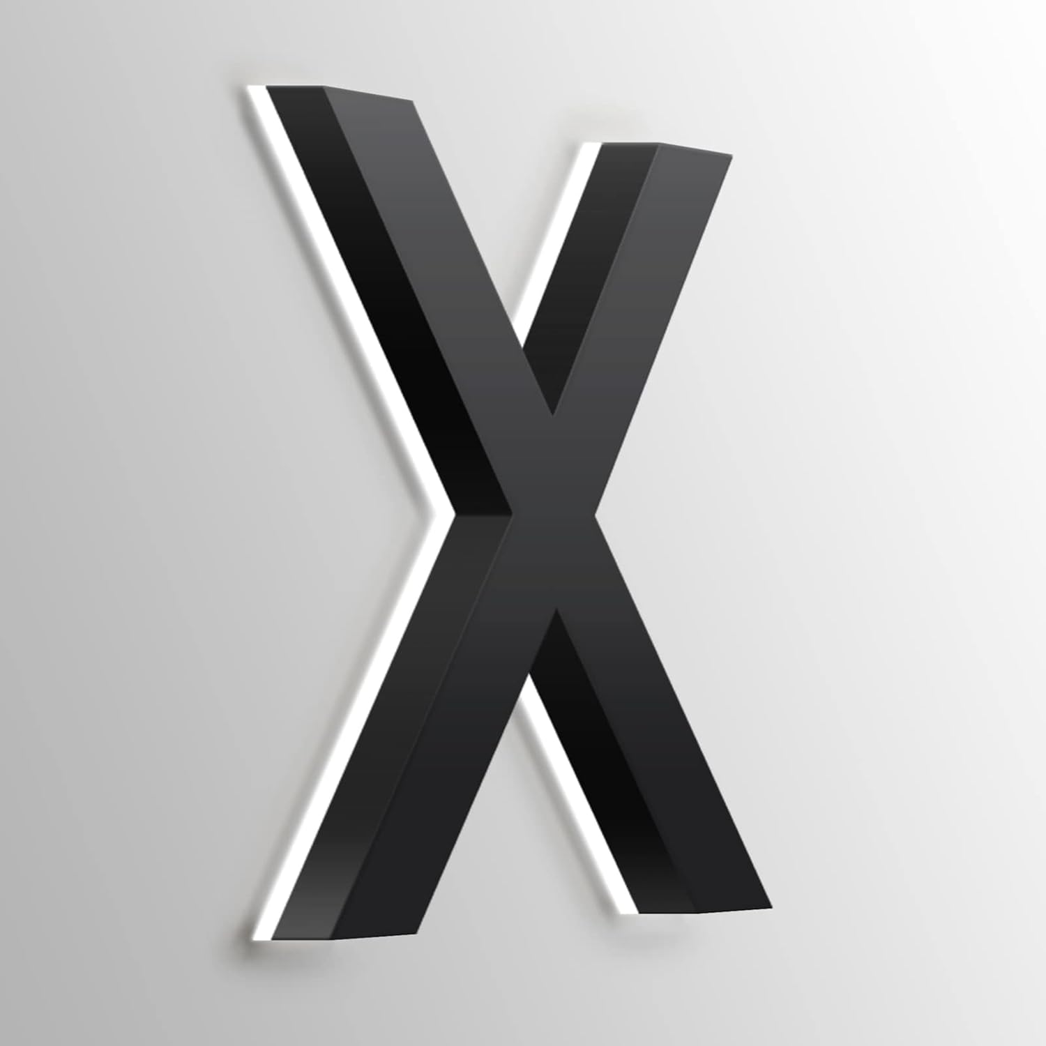 Address Numbers LED, Backlit Floatig LED House Numbers, Black, Stainless Steel Light Up LED House Numbers For Outdoor, Illuminated Address Signs, White Light,16 Inch,O