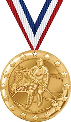 Hockey Medals - 2' Gold Hockey Team Medal Awards Prime