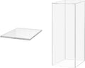 Acrylic Display Riser Box with Clear Base Hollow Clear Podium Platform 12 x 12 x 24 Art Sculpture 5 Sided Pedestal Flower Tower Cube Showcase Stand Wedding Reception by Marketing Holders