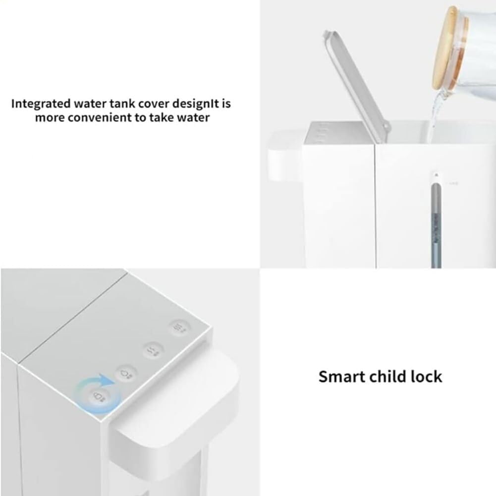 Electric Instant Hot Water Dispenser, Tabletop Water Fountain, Portable Smart Water Dispenser, 3S Quick Heat and 3-Level Temperature Control, LED Smart Touch Screen