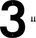 28 Inch House Numbers for Outside, Metal Address Numbers for Home Door，Suitable for Outdoor Signage，Mailbox Letters, Courtyard Address Alphabet Decorations(28', Number 3)