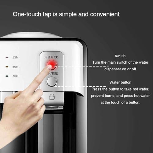 Electric Water Dispenser, Desktop Water Dispenser Cold Hot Ice Water Cooler Heater Drinking Fountain for Home Office Hotel Coffee Tea Bar, Simple Operation