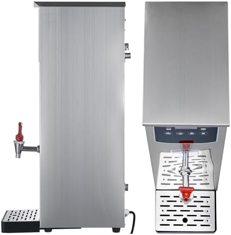 20L Commercial Hot Water Boiler, 2.5kW Autofill Stainless Steel Heater, Auto Temperature Control, Non Drip Tap, Ideal for Tea & Coffee in Staff Canteens