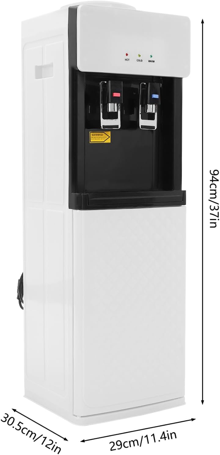 Standing Hot & Cold Water Cooler Dispenser, 5Gal Top Loading Electric Heater/Cooler with Child Lock for Home, Office, Gym, Kitchen