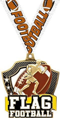 Flag Football Medals - 2.25' Gold Flag Football Team Medal Awards Prime