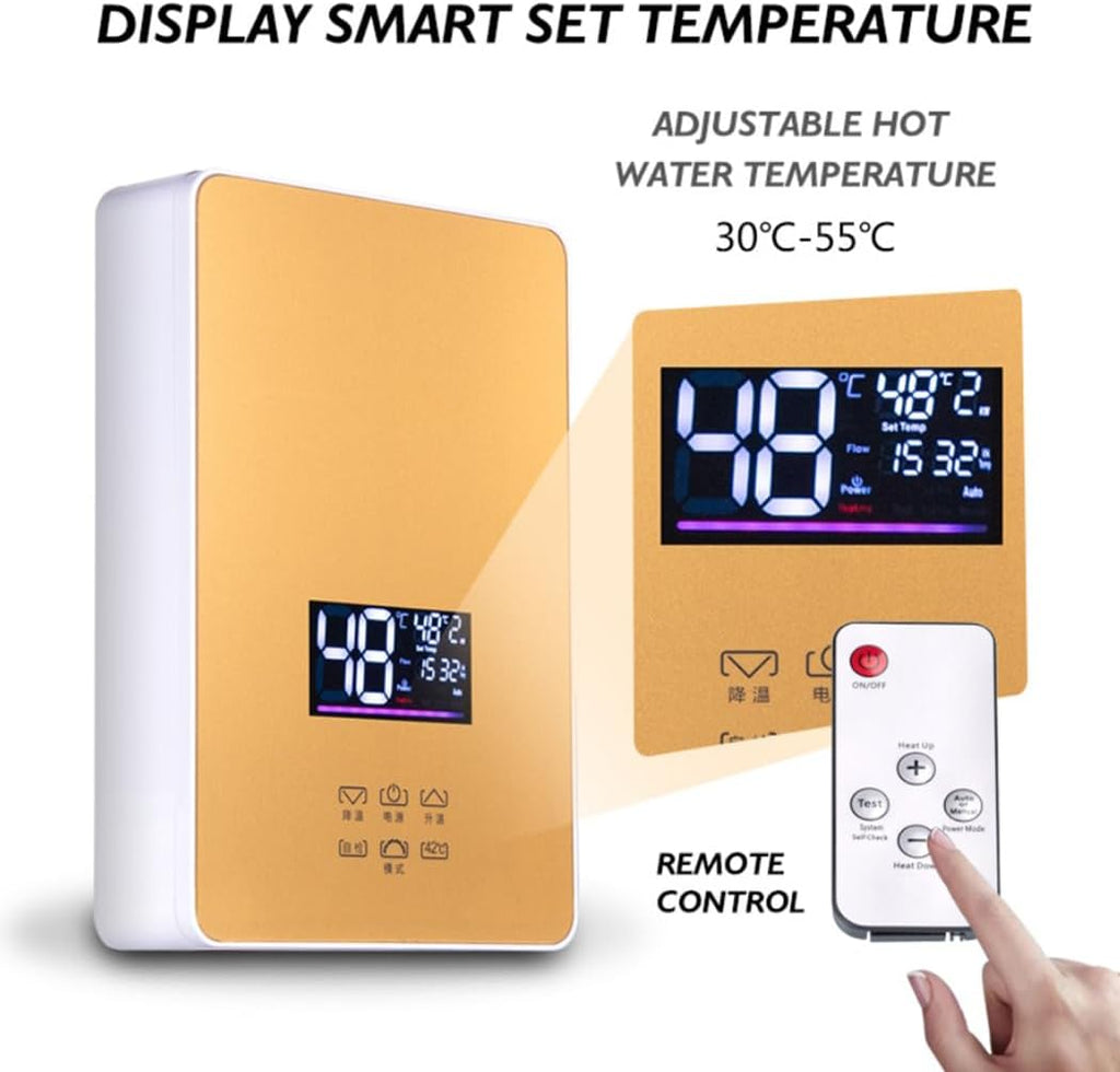 Electric Instant Hot Water Heater Shower Electric Tankless Shower Hot Water Faucet Kitchen Bathroom Instantaneous Water Heater Tap