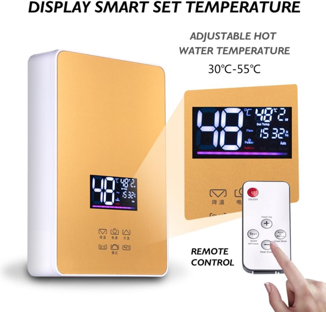 Electric Instant Hot Water Heater Shower Electric Tankless Shower Hot Water Faucet Kitchen Bathroom Instantaneous Water Heater Tap