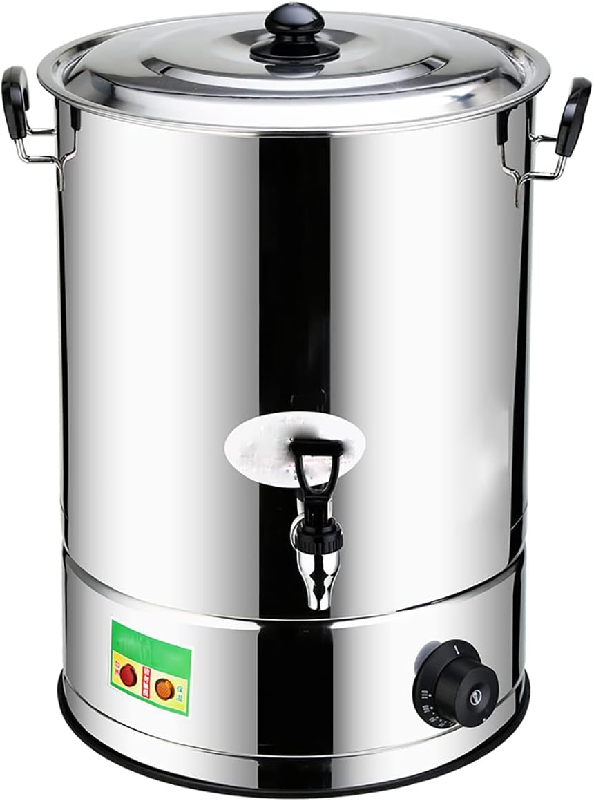 1800W Commercial Water Dispenser Catering, Electric Catering Urn Hot Boiler, Electric Boiling Water Bucket, 30-110°C Temperature Control Knob,A,12L