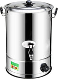 Water Dispenser Catetea Urn with Faucet,Electric Cateurn Hot Boiler, for Brewing/Buffet/Commercial (A 12L)