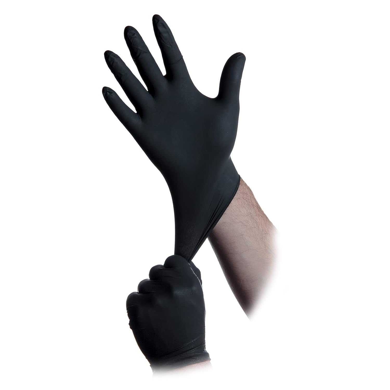 Black Lightning Nitrile Gloves 6 Mil, Disposable Powder-Free Exam & Work Gloves, Heavy Duty Chemical Resistant, Food Safe, Medical & Mechanic Gloves, Black, Extra Large, 1000 Count