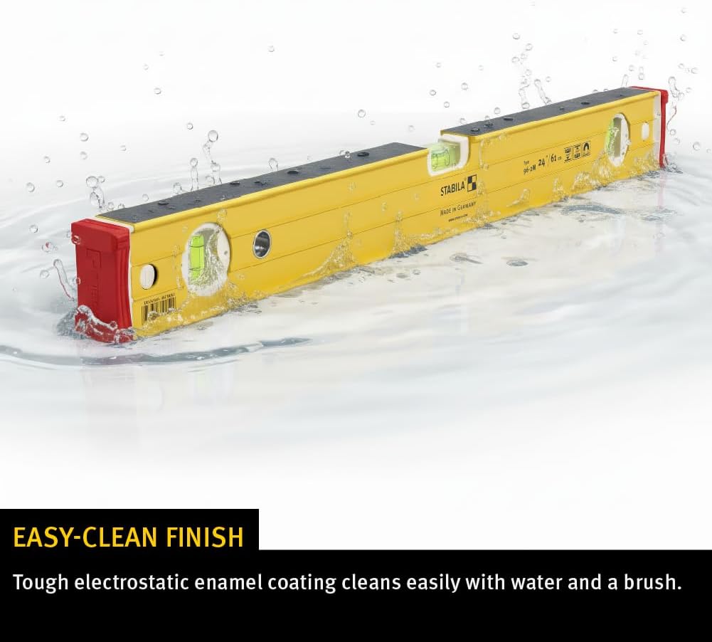 STABILA TYPE 96M Magnetic Level Set, Includes 48 and 24 Inch Levels, Torpedo and Carry Case, Cat. Number 48380