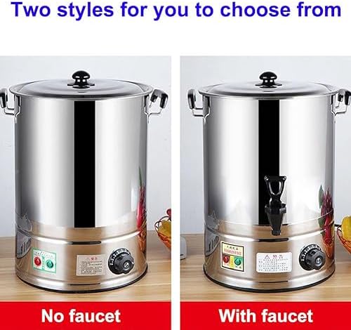 Electric Hot Water Boiler Dispenser With Adjustable Temperature Control For Catering Buffets And Soup Warming,Withfaucet30 Litres