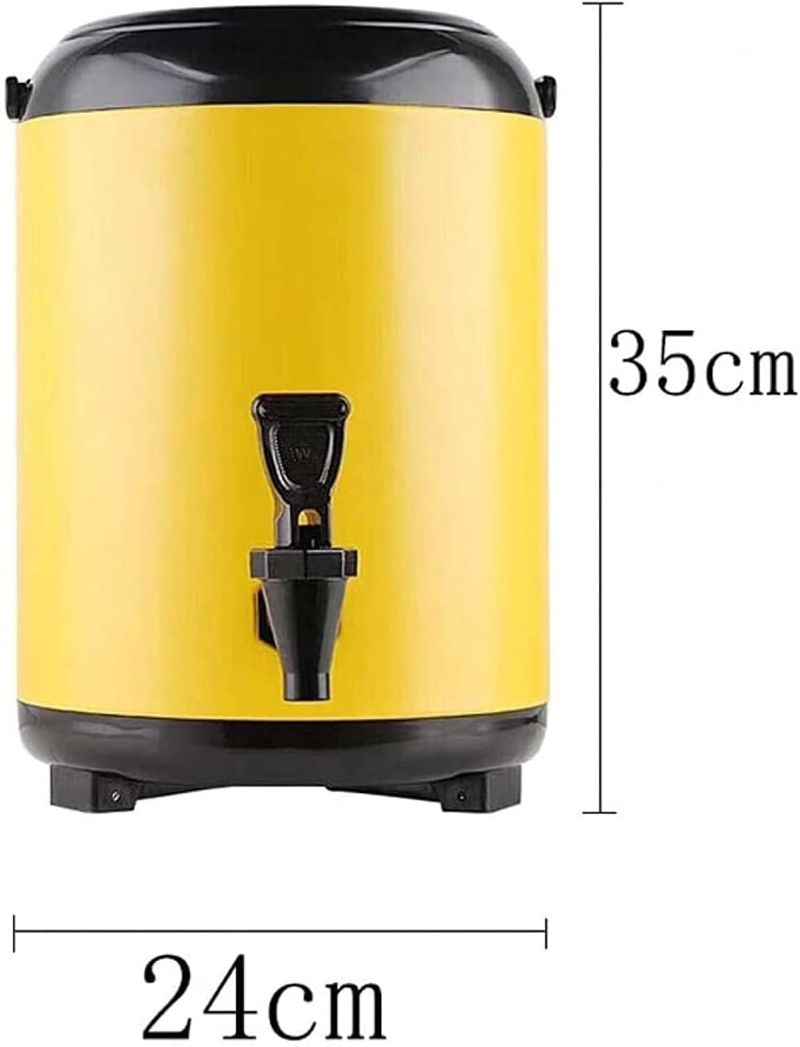 Insulated Keg Beverage Dispenser With Tap For Hot Water - Perfect For Coffee Juice Tea Cider Milk At Parties And Buffets - Double Wall Design For Exceptional Temperature Retention(Yellow,8L)