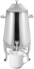 13L Stainless Steel Beverage Dispenser with Stand, Dual Heating Hot Drink Dispenser with Temperature Control, Electric & Heating Juice Container for Hot or Cold Drinks, Buffet, or Catering Use