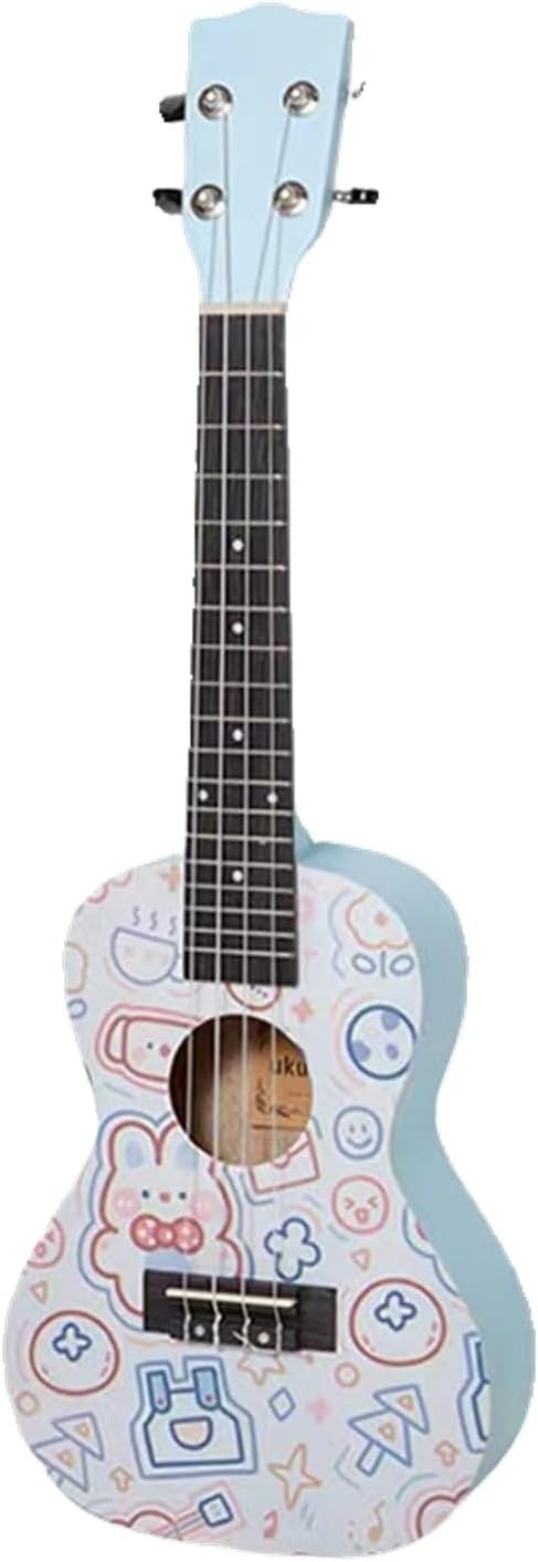 Ukulele Beginner Adult Small Guitar Zero-based Entry Instrument Mahogany Graffiti Ukulele Bundle Kit(21)