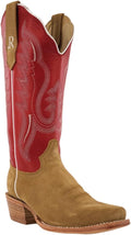 R. Watson Boots Womens Roughout Narrow Square Toe Cowboy Heel Leather Boot