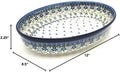 Polish Pottery Baker - Oval - Large - Silver Lace
