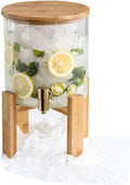 Drink Dispenser Beverage Dispenser with Infuser, Water Dispenser with Spigot, Water Pitcher for Hot/Cold Juice, Beer, Punch, Iced Tea for Parties