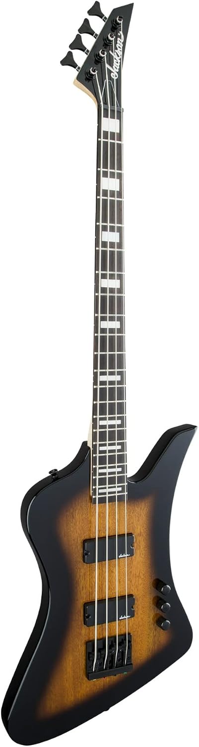 Jackson JS Series Kelly Bird Bass JS2, Tobacco Burst, Amaranth Fingerboard
