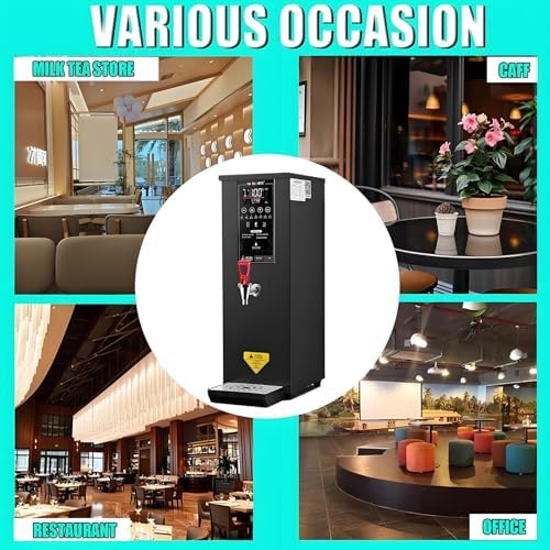 Professional Electric Hot Water Dispenser with LCD Touchscreen - Instant Adjustable Temperature 86-212℉ - Ideal for Restaurants, Cafes, Offices - Black Commercial Water Machine