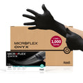Ansell MICROFLEX Onyx N64 Disposable Nitrile Exam Gloves for Automotive, Metal Fabrication - Small, Black (Case of 1000)