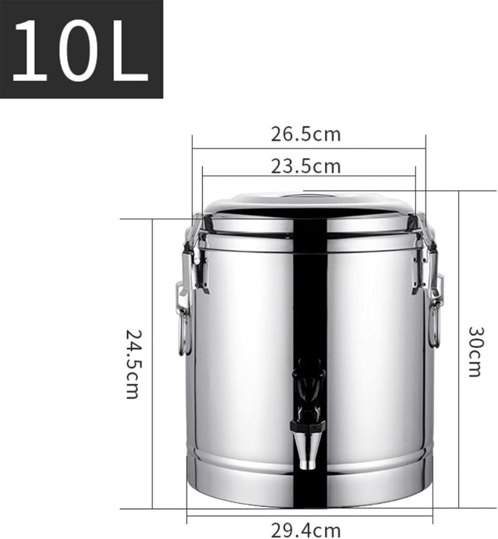 Drink Dispenser Beverage Dispenser Hot Water Dispenser Insulated for Tea, Tea Ice Bucket Beverage Warmers Drink Dispenser Stainless Steel Urn for Coffee Water for Parties buffets Hotels