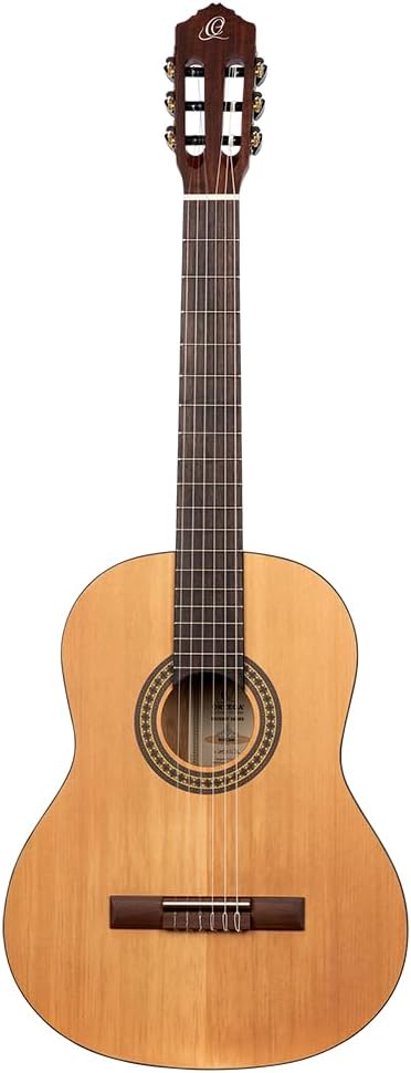Ortega Left-Handed Student Series Full Size 6-String Nylon Classical Guitar, Matte Cedar Top (RSTC5M-L)